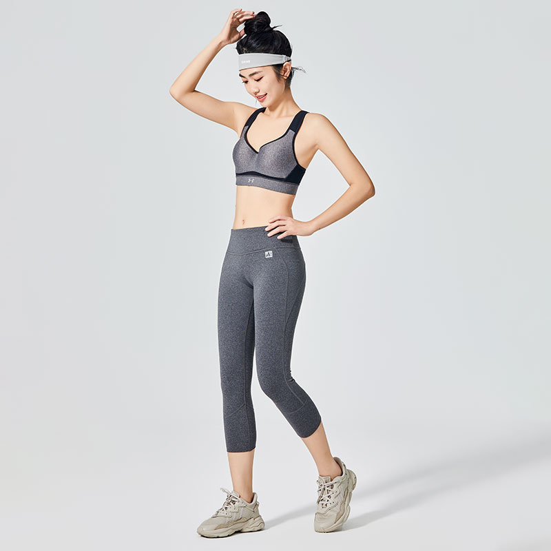 Leggings sportivi grigio canapa da donna