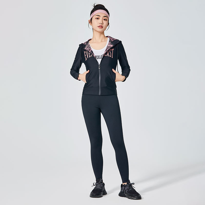 Leggings sportivi classici neri puri da donna